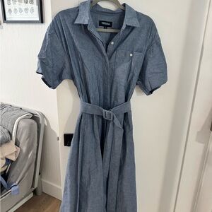 Banana Republic Chambray Blue Shirt Dress